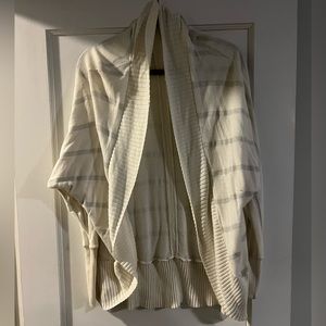 Cream sparkled dolman sleeve cardigan